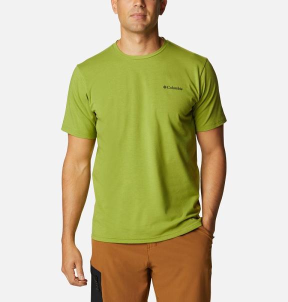 Columbia Sun Trek T-Shirt Green For Men's NZ37502 New Zealand